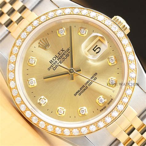 gold rolex with diamond face|rolex watch diamond bezel prices.